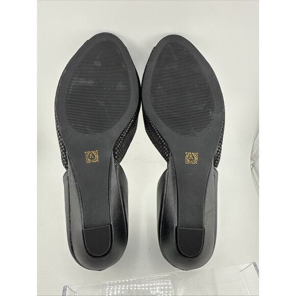 Anne Klein Women's Fanetta Black Peep toe Flat Size 7 M NWB - Picture 8 of 12